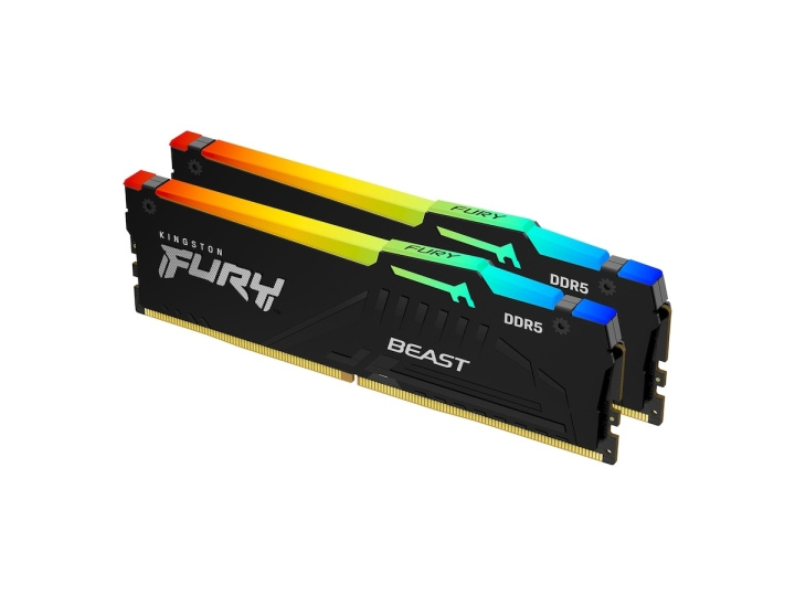 Kingston Fury Beast RGB KF556C36BBEAK2-32 32GB (16GB x2) DDR5 5600MT/s Non ECC DIMM i gruppen DATORER & KRINGUTRUSTNING / Datorkomponenter / RAM-minnen / DDR5 hos TP E-commerce Nordic AB (C63048)