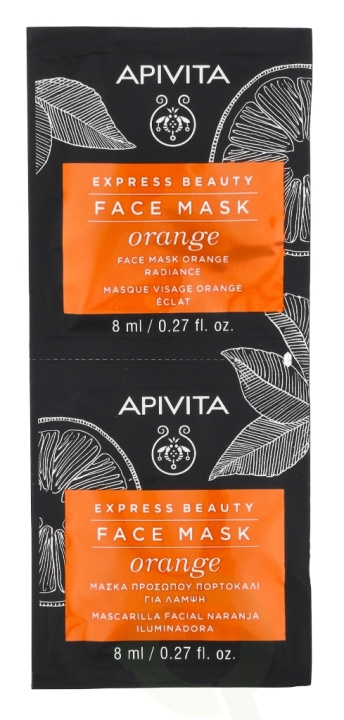 Apivita Express Beauty Face Mask Set 16 ml 2x8ml - Orange i gruppen SKÖNHET & HÄLSA / Hudvård / Ansiktsvård / Masker hos TP E-commerce Nordic AB (C63429)