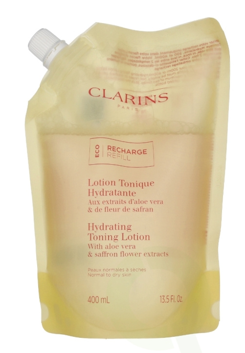 Clarins Hydrating Toning Lotion Eco Refill 400 ml i gruppen SKÖNHET & HÄLSA / Hudvård / Ansiktsvård / Rengöring hos TP E-commerce Nordic AB (C63458)