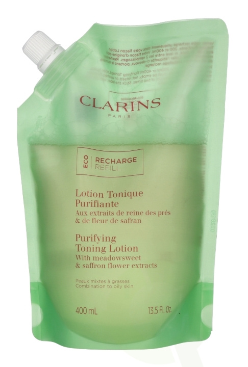 Clarins Purifying Toning Lotion Eco Refill 400 ml i gruppen SKÖNHET & HÄLSA / Hudvård / Ansiktsvård / Rengöring hos TP E-commerce Nordic AB (C63459)