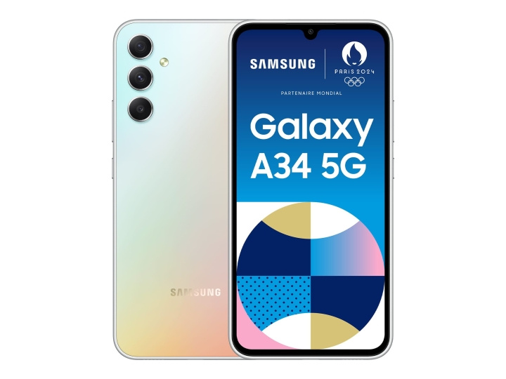 Samsung Galaxy A34 5G 6.6 128GB Silver i gruppen SMARTPHONE & SURFPLATTOR / Mobiltelefoner & smartphones hos TP E-commerce Nordic AB (C63565)