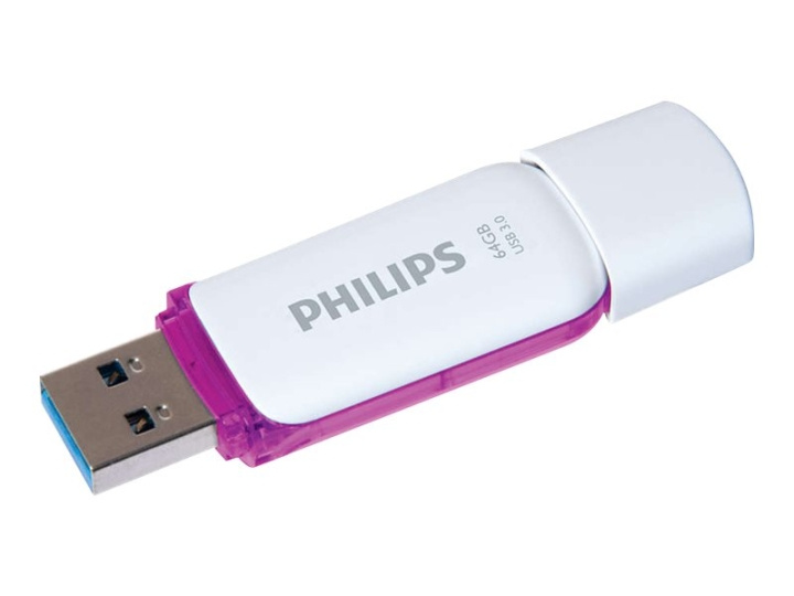 Philips FM64FD75B Snow edition 3.0 64GB USB 3.0 Lila Vit i gruppen HEMELEKTRONIK / Lagringsmedia / USB-minnen / USB 3.1 hos TP E-commerce Nordic AB (C63654)