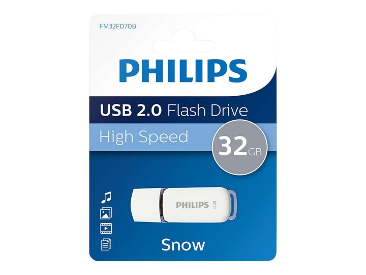 Philips FM32FD70B Snow Edition 2.0 32GB USB 2.0 Vit i gruppen HEMELEKTRONIK / Lagringsmedia / USB-minnen / USB 2.0 hos TP E-commerce Nordic AB (C63657)