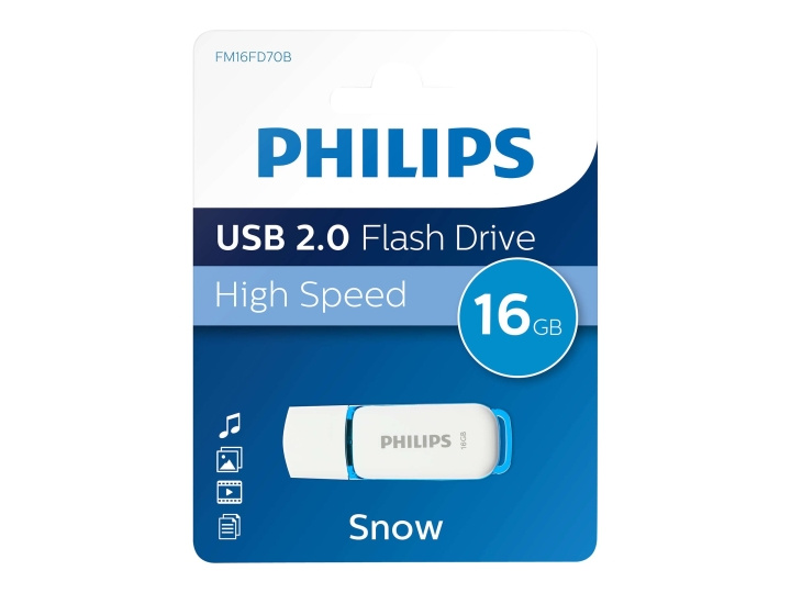 Philips FM16FD70B Snow edition 2.0 16GB USB 2.0 Blue White i gruppen HEMELEKTRONIK / Lagringsmedia / USB-minnen / USB 2.0 hos TP E-commerce Nordic AB (C63658)