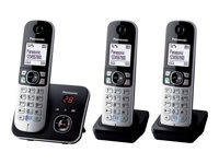 Panasonic KX-TG6823 Trådlös telefon utan nummerpresentation Svart i gruppen HEMELEKTRONIK / Ljud & Bild / Fast telefoni / Trådlösa telefoner hos TP E-commerce Nordic AB (C63800)