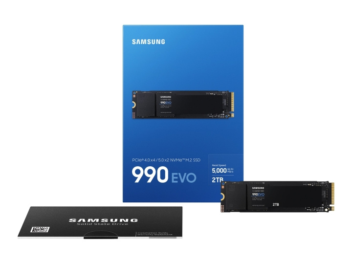 Samsung 990 EVO Solid state-drive MZ-V9E2T0BW 2TB M.2 PCI Express 4.0 x4 (NVMe) PCI Express 5.0 x4 (NVMe) i gruppen DATORER & KRINGUTRUSTNING / Datorkomponenter / Hårddiskar / SSD hos TP E-commerce Nordic AB (C63854)