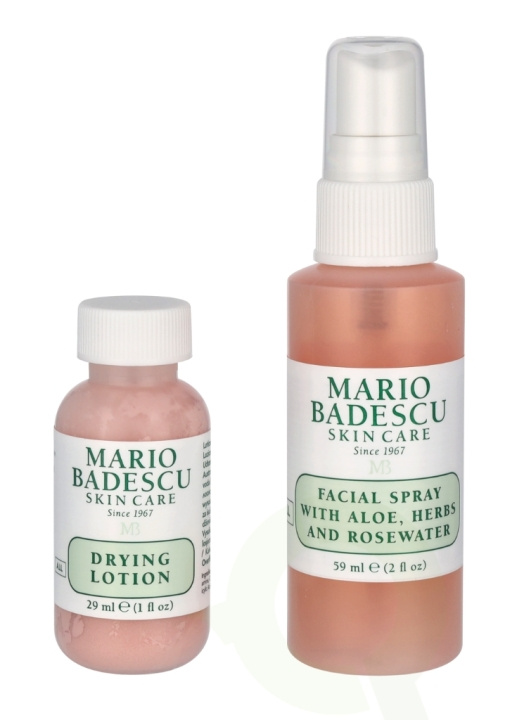 Mario Badescu Grab And Go Set 88 ml Drying Lotion 29ml/Facial Spray 59ml i gruppen SKÖNHET & HÄLSA / Hudvård / Ansiktsvård / Dagkräm hos TP E-commerce Nordic AB (C63931)