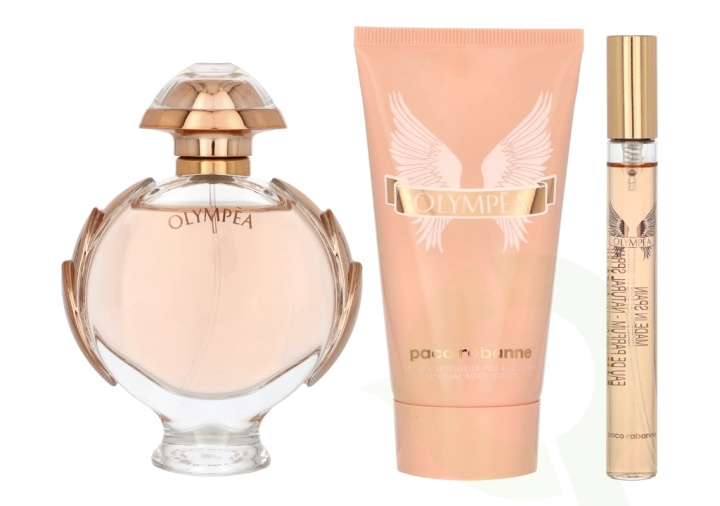 Paco Rabanne Olympea Giftset 135 ml Edp Spray 50ml/Travel Spray 10ml/Body Lotion 75ml i gruppen SKÖNHET & HÄLSA / Presentkit / Presentkit För Henne hos TP E-commerce Nordic AB (C64046)