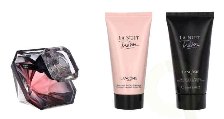 Lancome La Nuit Tresor Giftset 150 ml Edp Spray 50ml/Body Lotion 50ml/Shower Gel 50ml i gruppen SKÖNHET & HÄLSA / Doft & Parfym / Parfym / Parfym för henne hos TP E-commerce Nordic AB (C64055)