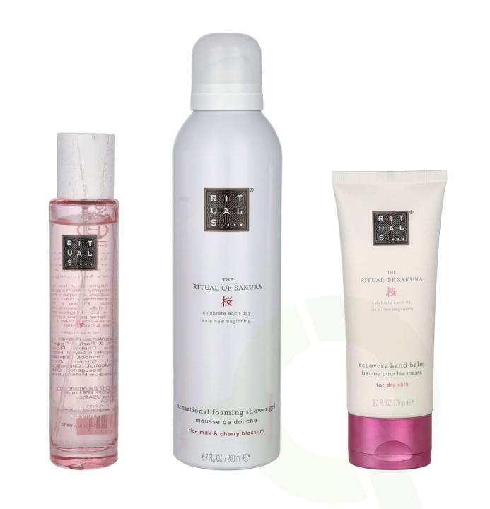 Rituals Sakura Set 320 ml Easter 2024 - Hair And Body Mist 50ml/Foaming Shower Gel 200ml/Hand Balm 70ml i gruppen SKÖNHET & HÄLSA / Presentkit / Presentkit För Henne hos TP E-commerce Nordic AB (C64214)