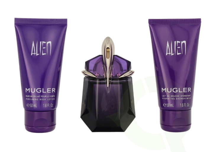 Thierry Mugler Alien Giftset 130 ml Edp Spray Refillable 30ml/Shower Milk 50ml/Body Lotion 50ml i gruppen SKÖNHET & HÄLSA / Presentkit / Presentkit För Henne hos TP E-commerce Nordic AB (C64228)