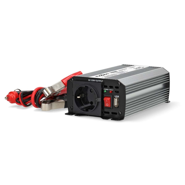 Nedis Växelriktare med modifierad sinusvåg | Inspänning: 12 V DC | Enhetens utgångsanslutning: Type F (CEE 7/3) / USB-A | 230 V AC 50 Hz | 300 W | Toppeffekt: 600 W | Batteriklämmor + cigarettändare | Silver i gruppen HEM, HUSHÅLL & TRÄDGÅRD / El & Belysning / Spänningsomvandlare hos TP E-commerce Nordic AB (C64457)