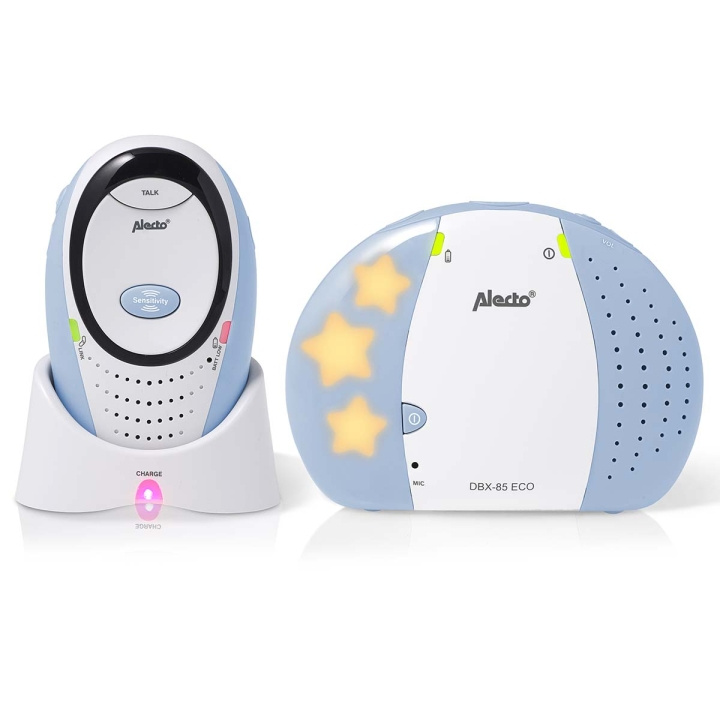 Alecto DBX-85 ECO Full Eco DECT babyvakt vit/blå i gruppen LEKSAKER, BARN- & BABYPRODUKTER / Barnsäkerhet / Babyvakt hos TP E-commerce Nordic AB (C64469)