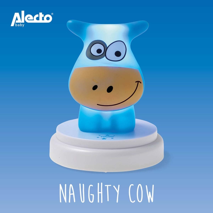 Alecto NAUGHTY COW LED nattlampa ko blå i gruppen LEKSAKER, BARN- & BABYPRODUKTER / Barnrum / Barnlampor / Nattlampor hos TP E-commerce Nordic AB (C64484)