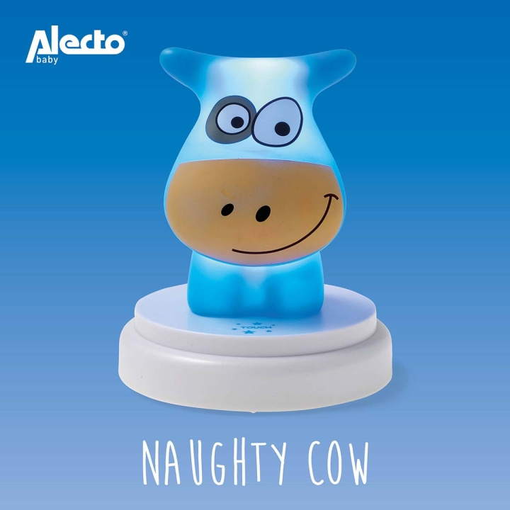 Alecto NAUGHTY COW LED nattlampa ko blå | LEKSAKER, BARN- & BABYPRODUKTER - Barnrum - Barnlampor - Nattlampor | GameStuff