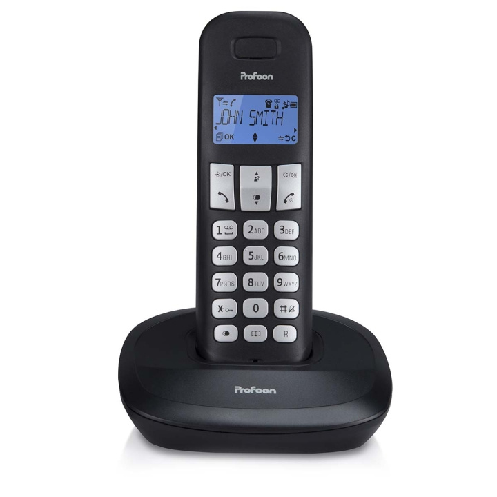 Profoon PDX-1100 DECT-telefon med 1 handenhet svart i gruppen HEMELEKTRONIK / Ljud & Bild / Fast telefoni / Trådlösa telefoner hos TP E-commerce Nordic AB (C64485)