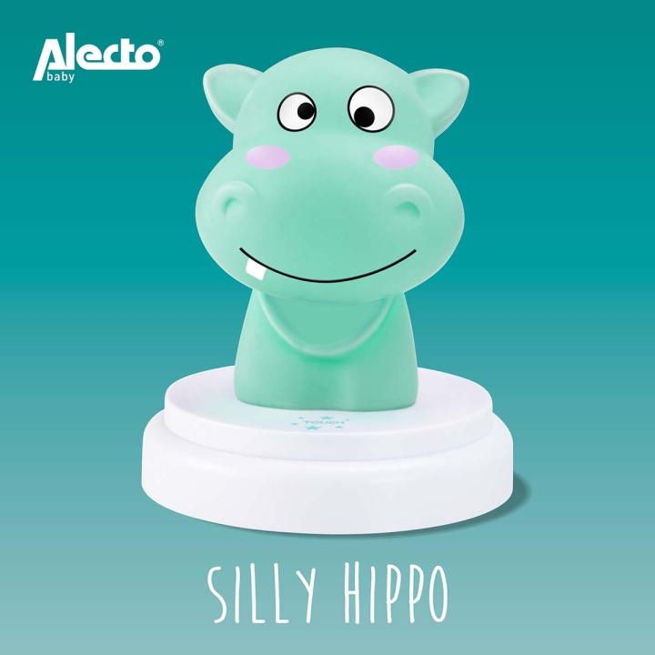 Alecto SILLY HIPPO LED nattlampa flodhäst blå i gruppen LEKSAKER, BARN- & BABYPRODUKTER / Barnrum / Barnlampor / Nattlampor hos TP E-commerce Nordic AB (C64495)