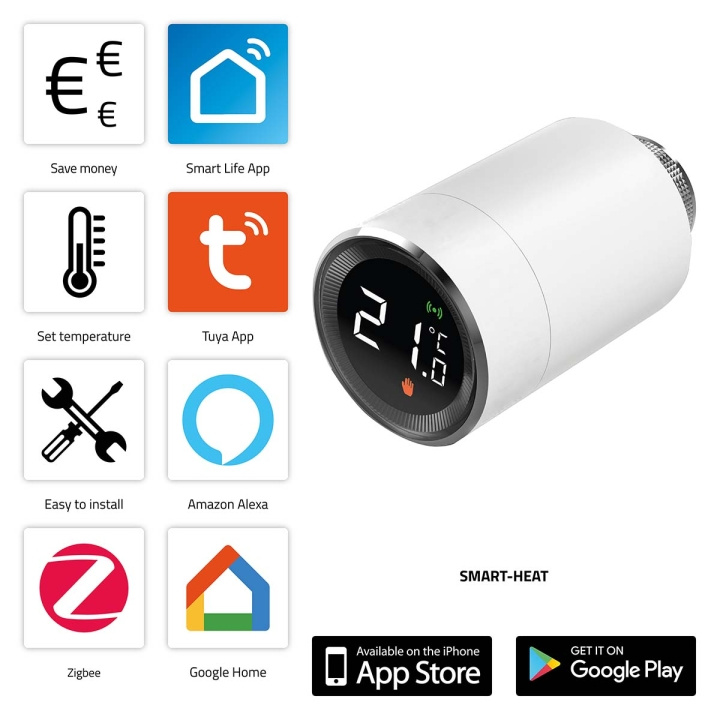 Alecto Smart Zigbee termostatisk radiatorventil i gruppen HEM, HUSHÅLL & TRÄDGÅRD / Smarta hem / Smarta hem-system hos TP E-commerce Nordic AB (C64500)