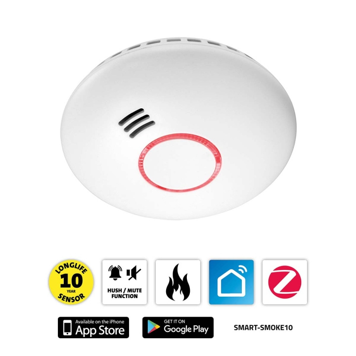 Alecto SMART-SMOKE10 ZigBee Smart rökdetektor i gruppen HEM, HUSHÅLL & TRÄDGÅRD / Larm & Säkerhet / Brand, rök, gas / Brandvarnare hos TP E-commerce Nordic AB (C64504)