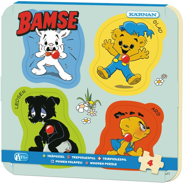 Kärnan Knoppussel Bamse 4 bitar i gruppen LEKSAKER, BARN- & BABYPRODUKTER / Leksaker / Barnpussel hos TP E-commerce Nordic AB (C64545)