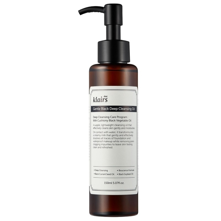 Klairs Gentle Black Deep Cleansing Oil 150ml i gruppen SKÖNHET & HÄLSA / Hudvård / Ansiktsvård / Ansiktsolja hos TP E-commerce Nordic AB (C64582)