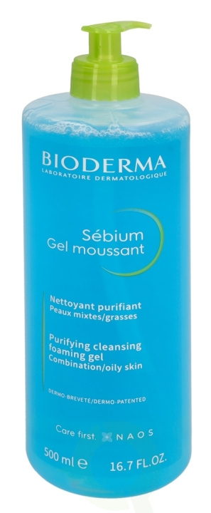 Bioderma Sebium Gel Moussant 500 ml i gruppen SKÖNHET & HÄLSA / Hudvård / Ansiktsvård / Rengöring hos TP E-commerce Nordic AB (C64680)