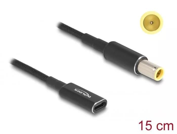DeLOCK Laptop Charging Cable USB Type-C to IBM 7.9 x 5.5 mm 15 cm | DATORER & KRINGUTRUSTNING - Bärbara datorer & tillbehör - Datorladdare - Laddare till laptop - Universal | GameStuff