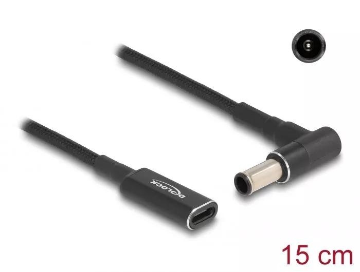 DeLOCK Laptop Charging Cable USB Type-C to Sony 6.0 x 4.3 mm 15 cm i gruppen DATORER & KRINGUTRUSTNING / Bärbara datorer & tillbehör / Datorladdare / Laddare till laptop / Universal hos TP E-commerce Nordic AB (C64751)