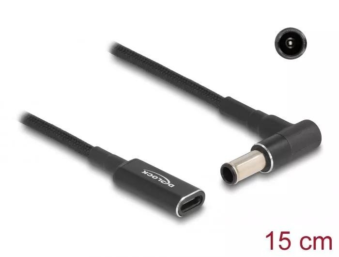 DeLOCK Laptop Charging Cable USB Type-C to Sony 6.0 x 4.3 mm 15 cm i gruppen DATORER & KRINGUTRUSTNING / Bärbara datorer & tillbehör / Datorladdare / Laddare till laptop / Universal hos TP E-commerce Nordic AB (C64751)