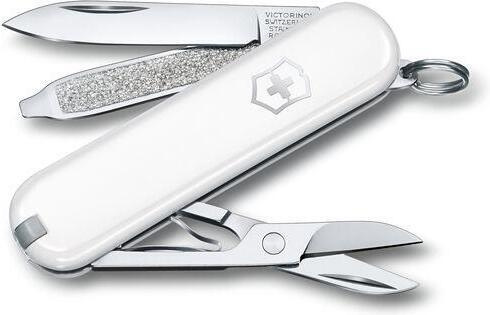 Victorinox Classic SD Falling Snow multiverktyg, vit i gruppen SPORT, FRITID & HOBBY / Friluftsliv / Multiverktyg hos TP E-commerce Nordic AB (C64839)