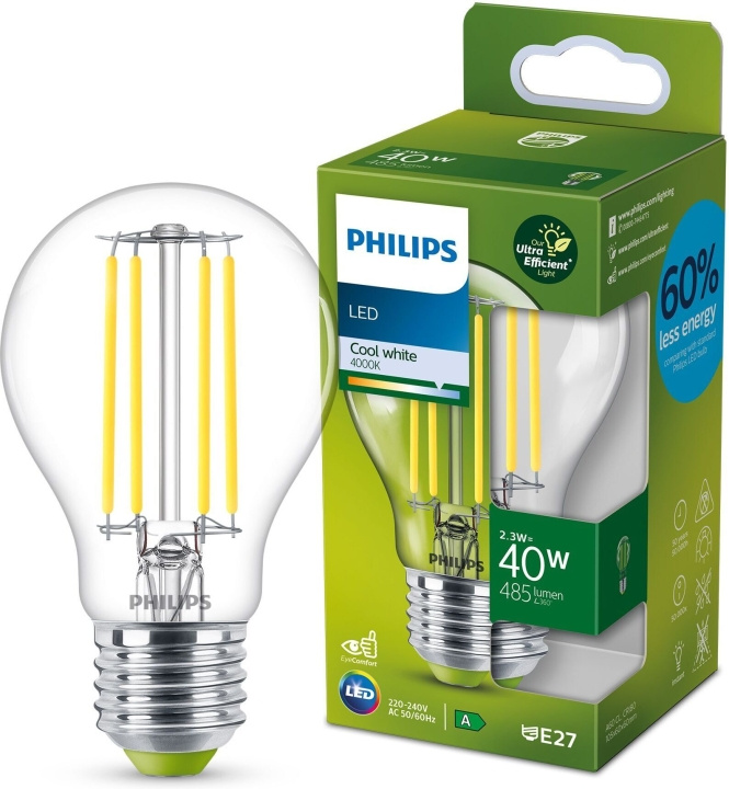 Philips Ultra Efficient LED-lampa, E27, 4000K, 485 lm i gruppen HEMELEKTRONIK / Belysning / LED-lampor hos TP E-commerce Nordic AB (C64853)