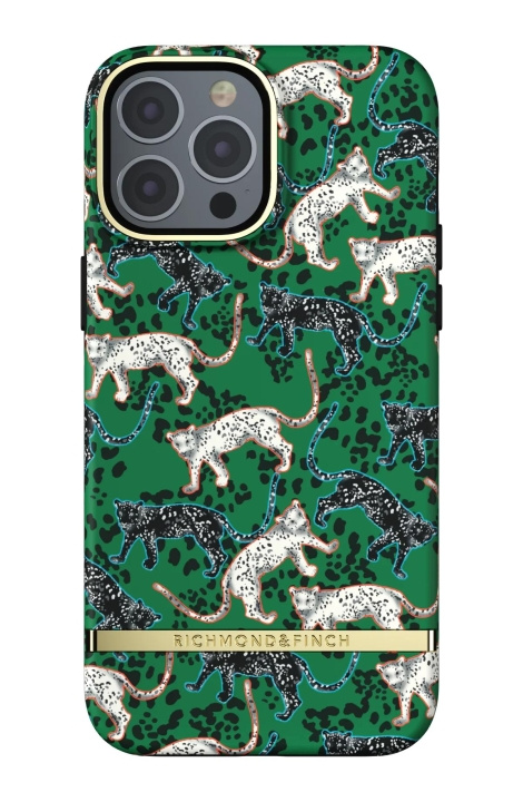 Richmond & Finch iPhone 13 Pro Max Freedom Case, Green Leopard i gruppen SMARTPHONE & SURFPLATTOR / Mobilskydd / Apple / iPhone 13 Pro Max hos TP E-commerce Nordic AB (C64917)