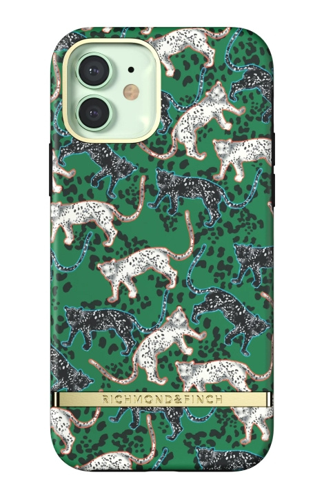 Richmond & Finch iPhone 12/12 Pro Freedom Case, Green Leopard i gruppen SMARTPHONE & SURFPLATTOR / Mobilskydd / Apple / iPhone 12/12 Pro / Skal hos TP E-commerce Nordic AB (C64918)