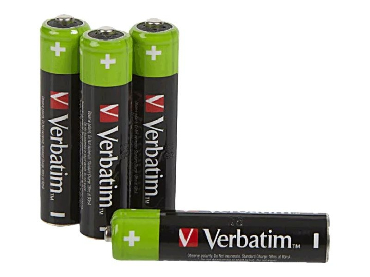 Verbatim Uppladdningsbart batteri AAA 4 PACK / HR03 i gruppen HEMELEKTRONIK / Batterier & Laddare / Laddningsbara batterier / AAA hos TP E-commerce Nordic AB (C65251)