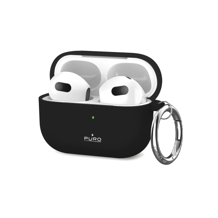Puro Apple AirPods 3 Icon Fodral med krok, svart i gruppen HEMELEKTRONIK / Ljud & Bild / Hörlurar & Tillbehör / Tillbehör hos TP E-commerce Nordic AB (C65293)