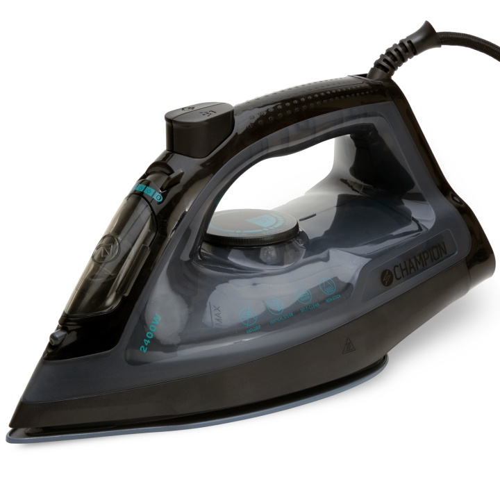 Champion Ångstrykjärn Ceramic 2400W SJ500 Svart i gruppen HEM, HUSHÅLL & TRÄDGÅRD / Klädvård / Strykjärn hos TP E-commerce Nordic AB (C65334)