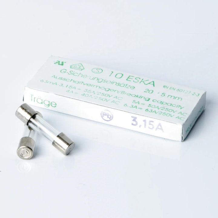 Nordic Quality Glas säkring - slow, 3,15A i gruppen HEM, HUSHÅLL & TRÄDGÅRD / El & Belysning / Elinstallation / Övriga el-tillbehör hos TP E-commerce Nordic AB (C65748)