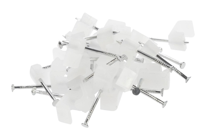 Nordic Quality Kabelklipps 3x5mm, Neutral, 25 st i gruppen HEMELEKTRONIK / Kablar & Adaptrar / Kabelhantering hos TP E-commerce Nordic AB (C65765)