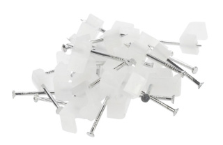 Nordic Quality Kabelklipps 3x5mm, Neutral, 25 st