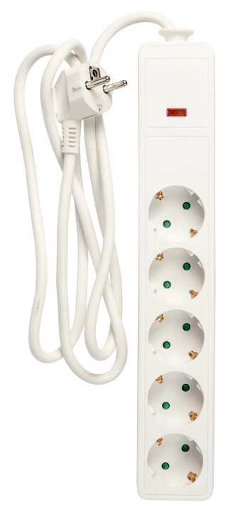 Nordic Quality 5-vägskontakt, överspänningsskydd (2x1,5mm²), 1,5m i gruppen HEM, HUSHÅLL & TRÄDGÅRD / El & Belysning / Grenuttag hos TP E-commerce Nordic AB (C65773)