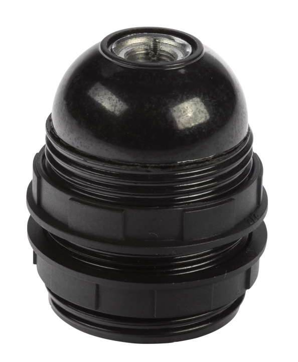 Nordic Quality Lampsockel E27 med lampskärmsring, Svart i gruppen HEMELEKTRONIK / Belysning / LED-lampor hos TP E-commerce Nordic AB (C65832)