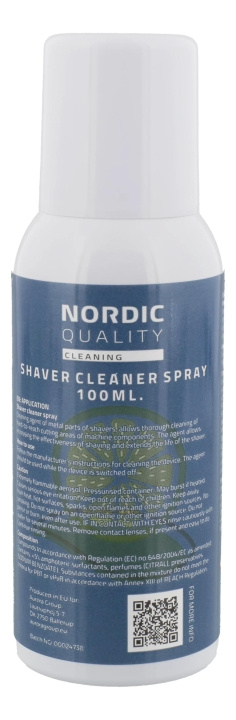 Nordic Quality Rengöringsspray för rakapparater, 100ml i gruppen SKÖNHET & HÄLSA / Hår & Styling / Rakning & Trimning / Rakapparater Tillbehör hos TP E-commerce Nordic AB (C65871)