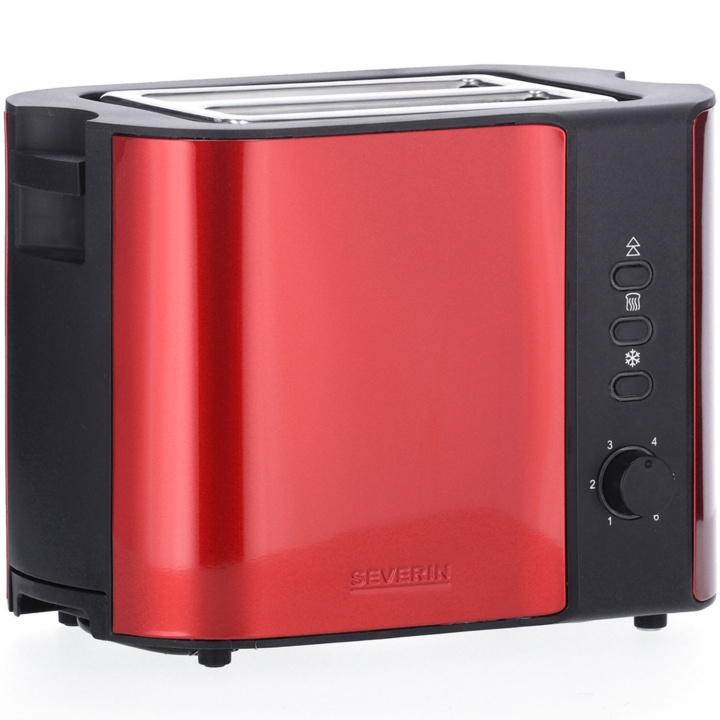 Severin Brödrost 2 skivor 800W Chilli röd AT2217 i gruppen HEM, HUSHÅLL & TRÄDGÅRD / Hushållsmaskiner / Brödrostar & Bordsgrillar / Brödrostar hos TP E-commerce Nordic AB (C65986)