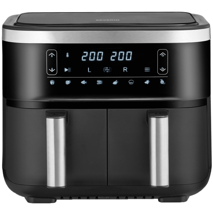 Severin Air Fryer Dubbel 2X4L 2850W FR2453 i gruppen HEM, HUSHÅLL & TRÄDGÅRD / Hushållsmaskiner / Airfryers & fritöser hos TP E-commerce Nordic AB (C65988)