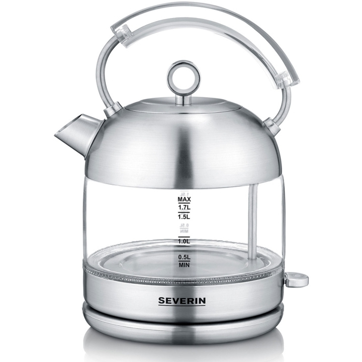 Severin Vattenkokare 1,7L 2400W Borstat stål/Glas WK3459 i gruppen HEM, HUSHÅLL & TRÄDGÅRD / Hushållsmaskiner / Vatten & Juice / Vattenkokare hos TP E-commerce Nordic AB (C65993)