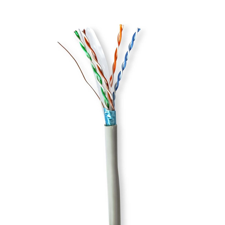 Nedis Nätverkskabel Roll | CAT6 | Fast | F/UTP | CCA | 305.0 m | Inomhus | Rund | PVC | Grå | Dragkorg i gruppen DATORER & KRINGUTRUSTNING / Datorkablar / Nätverkskablar / Cat6 hos TP E-commerce Nordic AB (C66021)