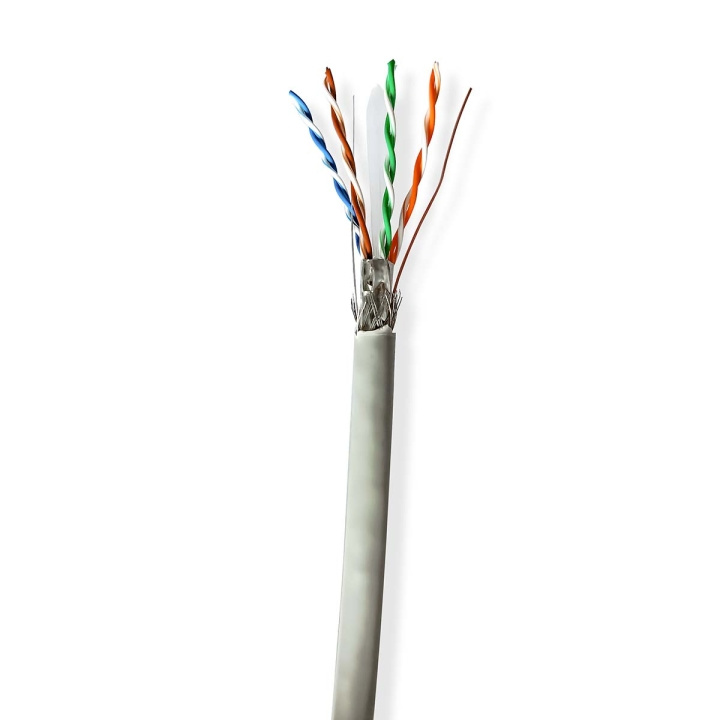 Nedis Nätverkskabel Roll | CAT6 | Fast | SF/UTP | CCA | 100.0 m | Inomhus | Rund | PVC | Grå | Dragkorg i gruppen DATORER & KRINGUTRUSTNING / Datorkablar / Nätverkskablar / Cat6 hos TP E-commerce Nordic AB (C66026)