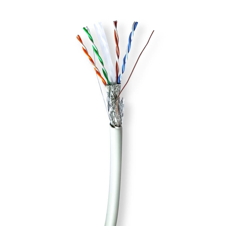 Nedis Nätverkskabel Roll | CAT6 | Fast | S/FTP | Bar koppar | 100.0 m | Inomhus | Rund | LSZH | Grå | Dragkorg i gruppen DATORER & KRINGUTRUSTNING / Datorkablar / Nätverkskablar / Cat6 hos TP E-commerce Nordic AB (C66039)
