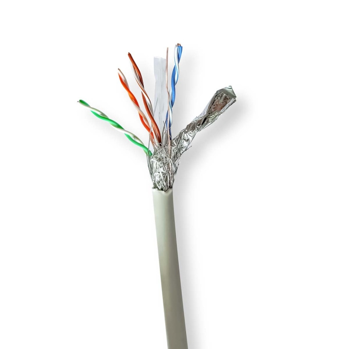 Nedis Nätverkskabel Roll | CAT6 | Stranded | S/FTP | Bar koppar | 305.0 m | Inomhus | Rund | LSZH | Grå | Dragkorg i gruppen DATORER & KRINGUTRUSTNING / Datorkablar / Nätverkskablar / Cat6 hos TP E-commerce Nordic AB (C66040)