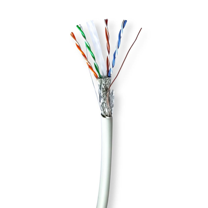Nedis Nätverkskabel Roll | CAT6 | Fast | S/FTP | Bar koppar | 305.0 m | Inomhus | Rund | LSZH | Grå | Dragkorg i gruppen DATORER & KRINGUTRUSTNING / Datorkablar / Nätverkskablar / Cat6 hos TP E-commerce Nordic AB (C66041)